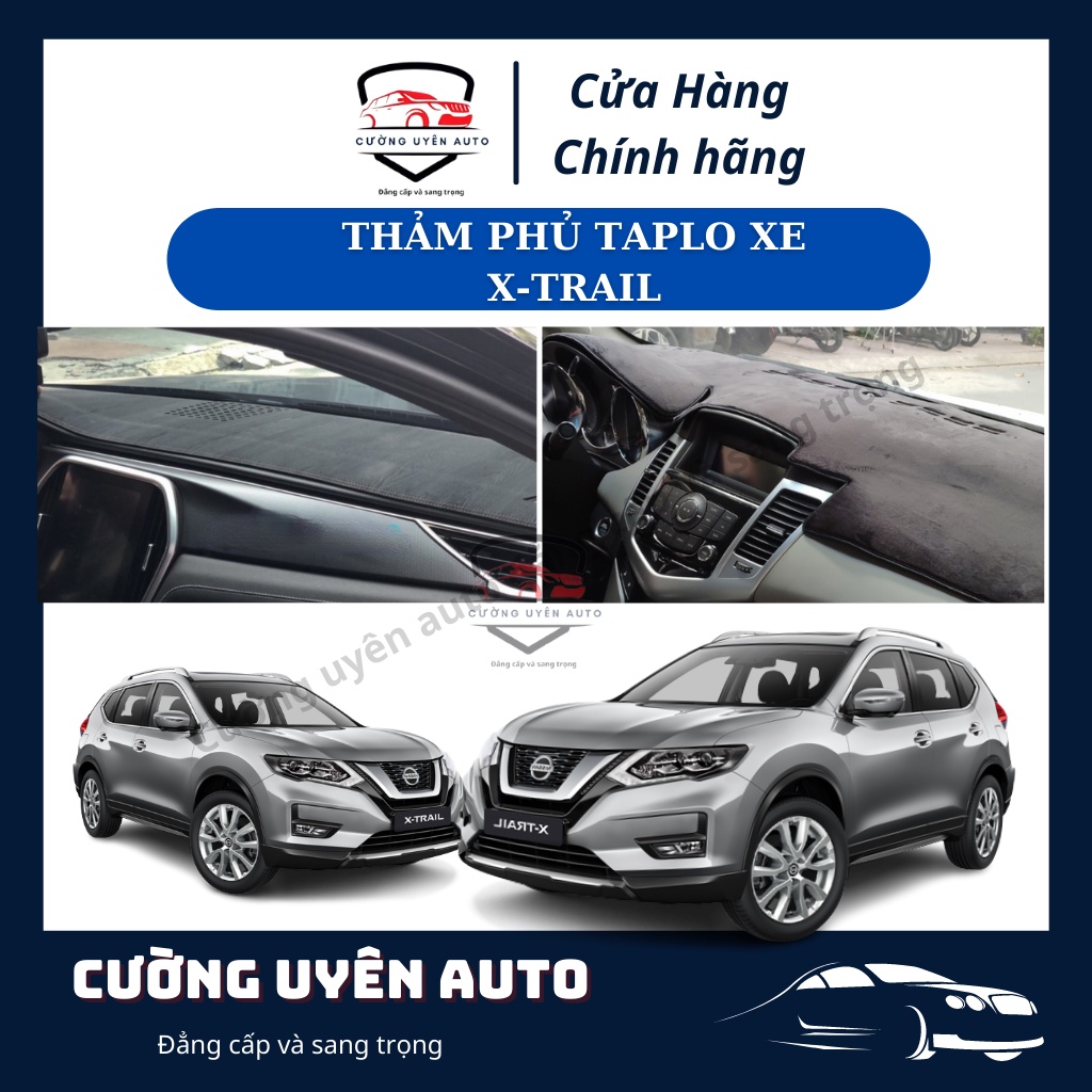 Thảm taplo X-TRAIL bằng lông Cừu 3 lớp hoặc Da vân Cacbon