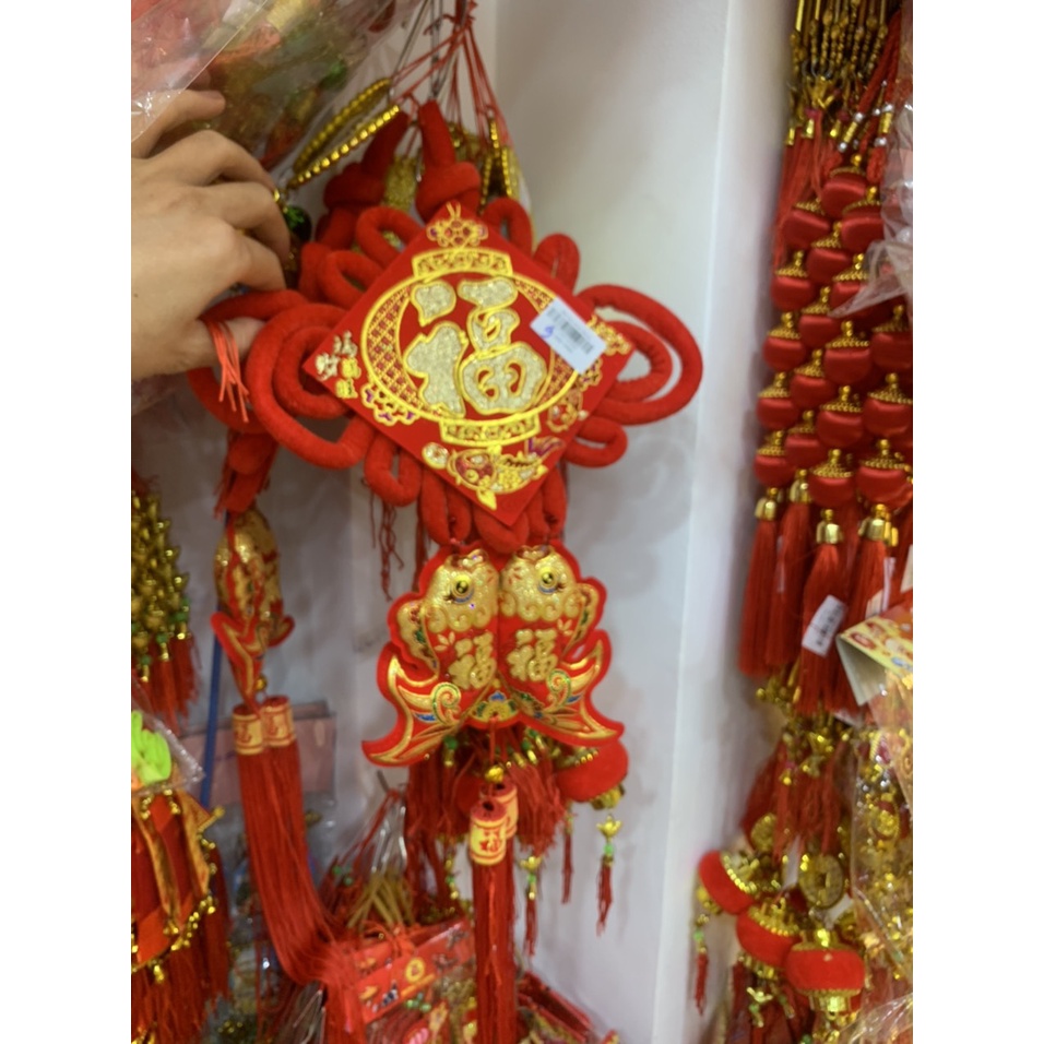 Khánh vuông, liễng treo tết nhung chữ Phúc trang trí tết nhiều kích cỡ