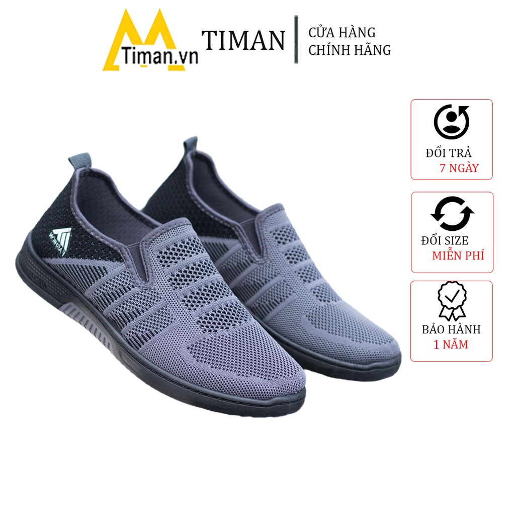Giày nam lười phong cách công sở chất liệu da bò tây đẹp thiết kế mọi cao cấp bảo hành 1 năm TIMAN.VN