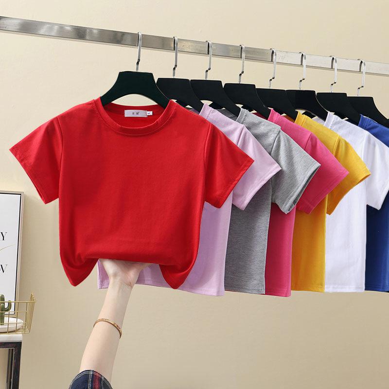 Áo Croptop Nữ Tay Ngắn Chất Dày Dặn Mềm Mại Co Giãn Thời Trang