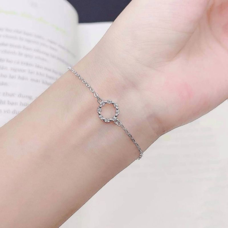 Lắc tay bạc nữ DaLiA Jewelry hình lá cỏ dại nữ tính