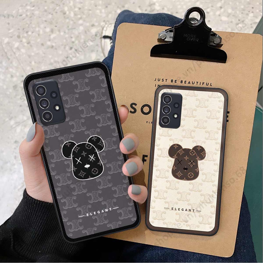 Ốp lưng điện thoại Samsung A32 / A52 / A72 elegant, gấu be@rbrick cao cấp, vỏ ốp rẻ đẹp