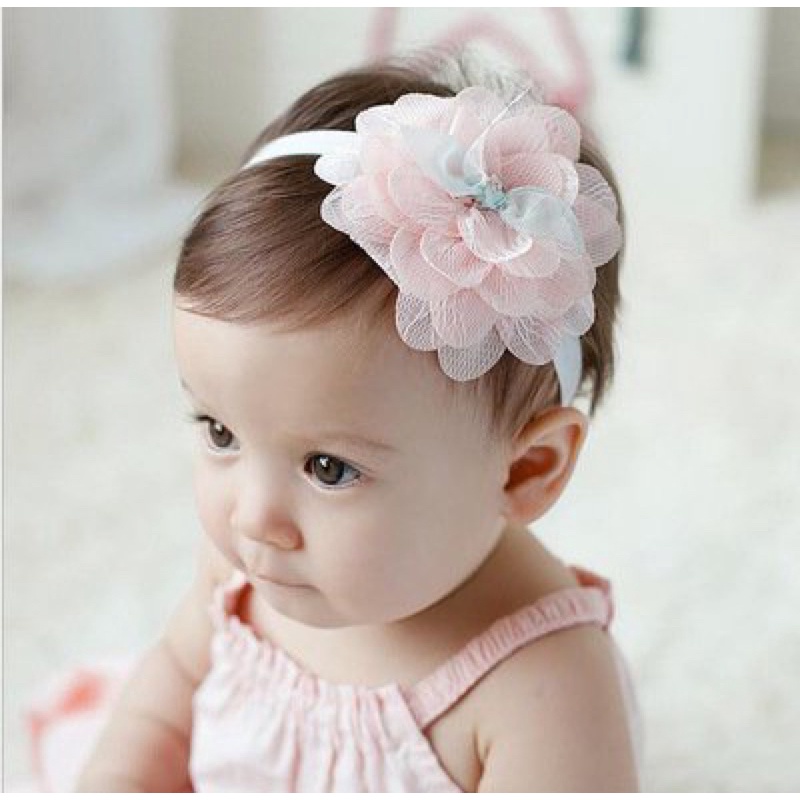 Băng đô turban cài tóc đính nơ nhiều mẫu xinh xắn cho bé gái sơ sinh 0-2 tuổi Chicbaby