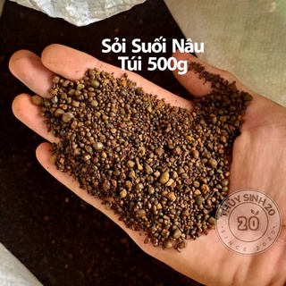 500g sỏi suối nâu trải nền trang trí bể thủy sinh