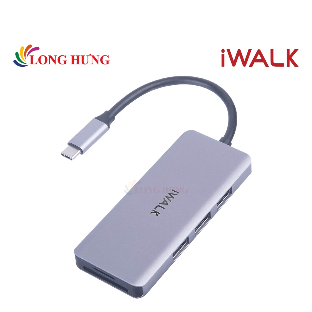 Cổng chuyển đổi iWalk 7-in-1 USB-C Hub ADH006 - Hàng chính hãng