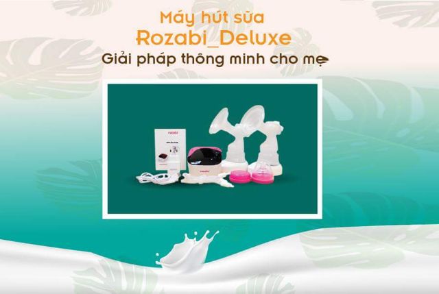 [BH 1 năm]Máy hút sữa điện đôi cao cấp Rozabi Deluxe 15 cấp độ