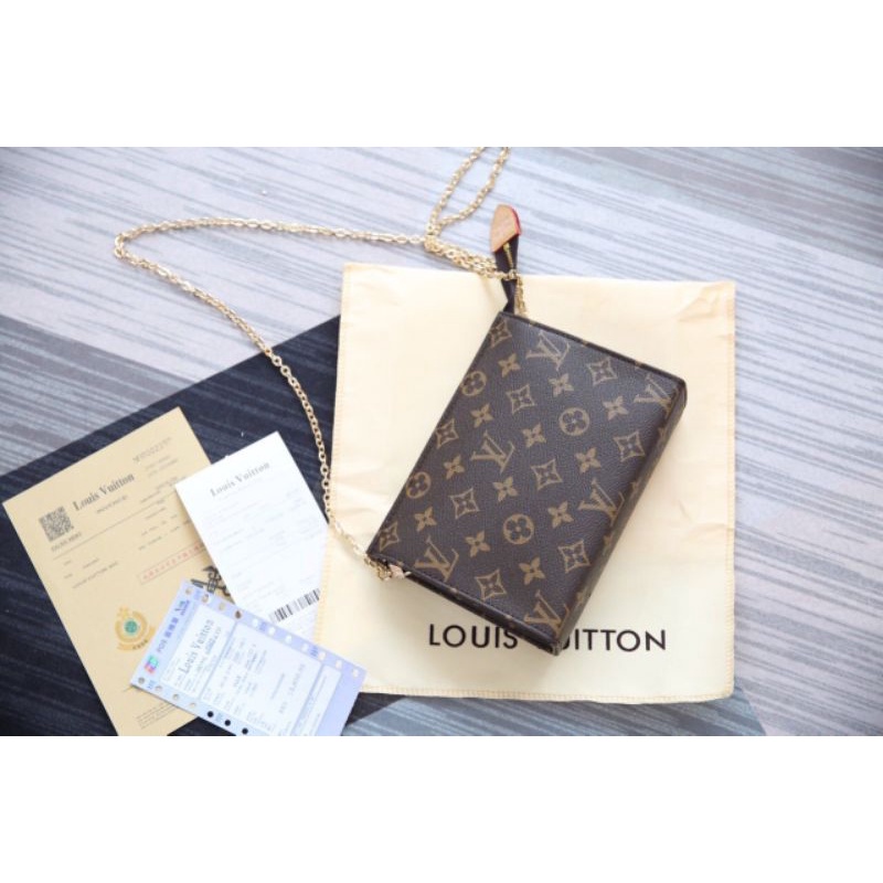 Túi LV (clutch cầm tay nam&amp;nữ LV) Toiletry da thật có sz20 và 26cm fullbox