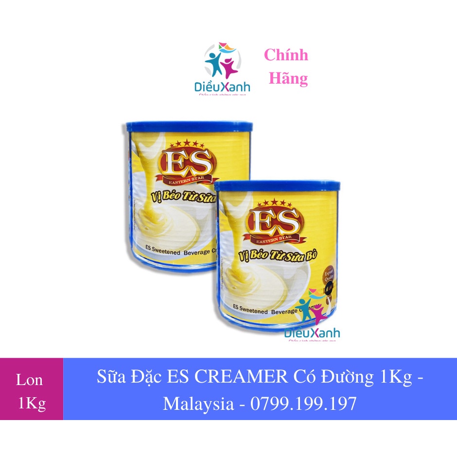 Sữa Đặc ES Creamer Nắp Xanh 1Kg Sữa đặc Malaysia Nhập khẩu