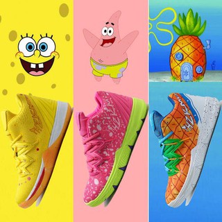 Giày bóng rổ Kyrie 5 X SpongeBob kiểu dáng năng động trẻ trung cho nam/nữ