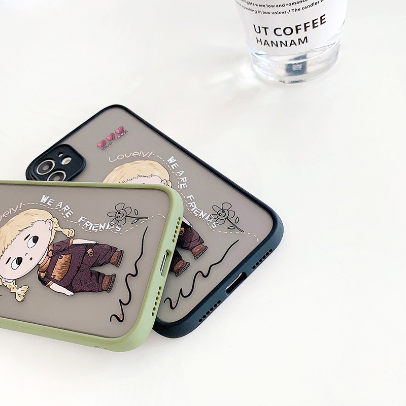 Ốp lưng iphone Baby Lovely nhám viền nổi cong 6/6plus/6s/6splus/7/7plus/8/8plus/x/xr/xs/11/12/13/pro/max/plus/promax | BigBuy360 - bigbuy360.vn