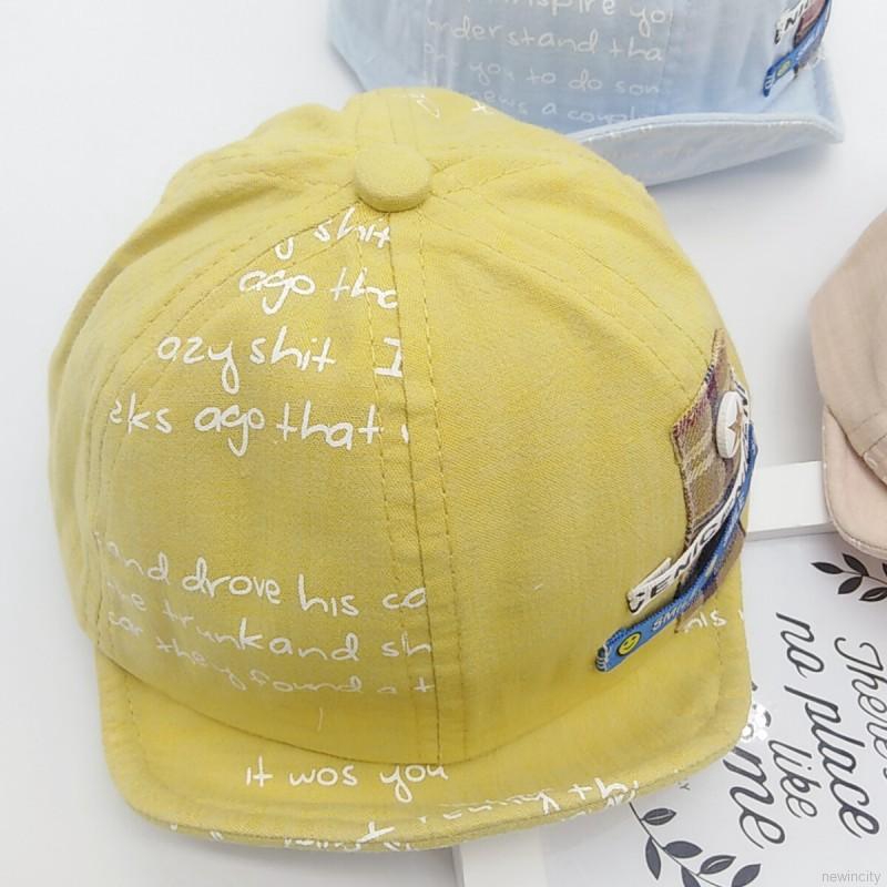 Mũ lưỡi trai in chữ phong cách Hàn Quốc dễ thương dành cho các bé