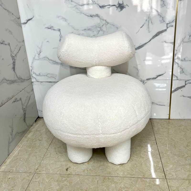 Ghế sofa decor nỉ lông xù