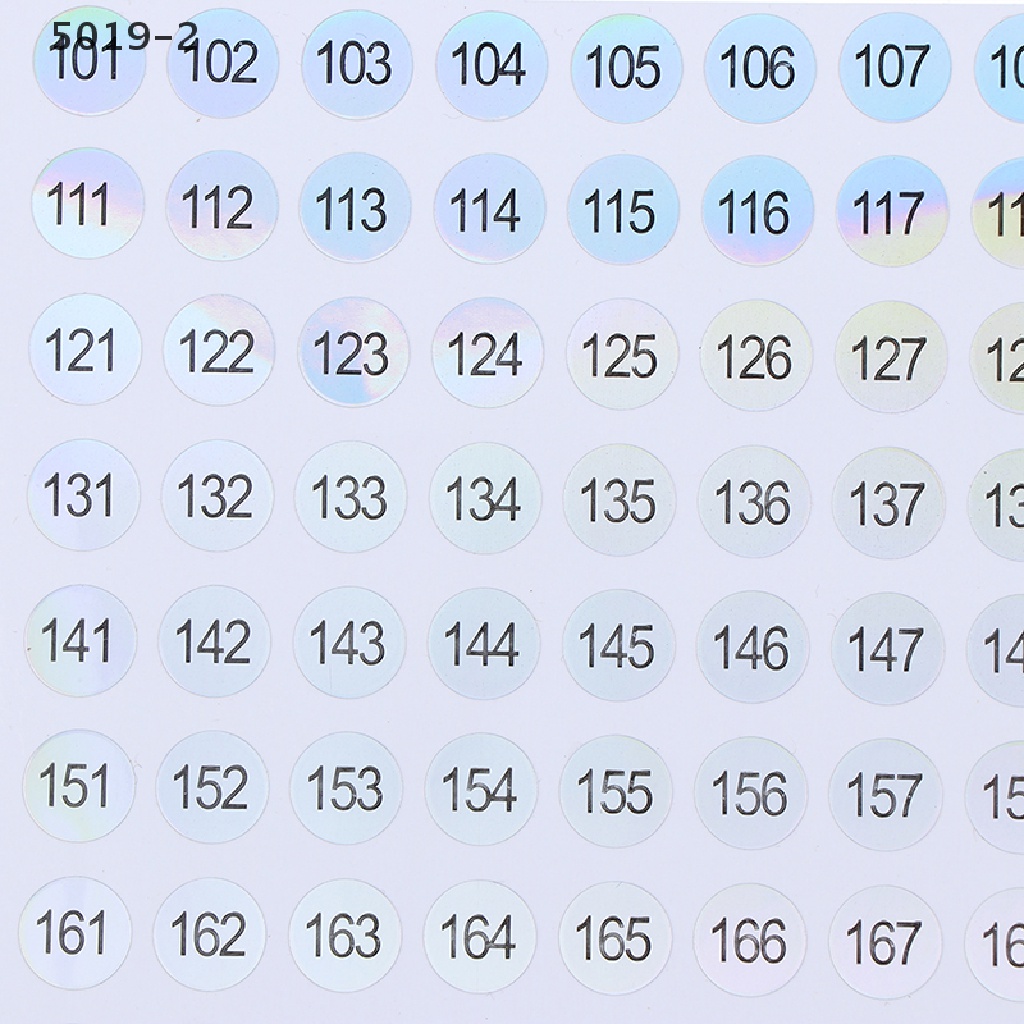 [GAV] Waterproof Number 1-200 Laser Labels Stickers Nail Polish Lipstick Number Tags {VN}