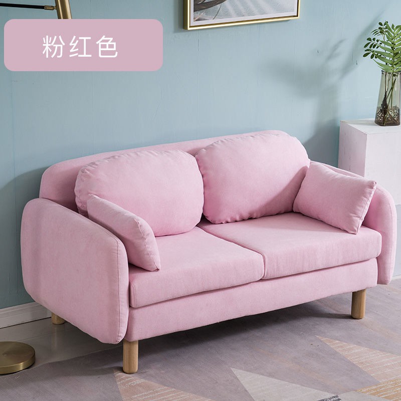Ghế sofa vải phong cách Bắc Âu căn hộ nhỏ đơn đôi ba người cửa hàng quần áo bình dân hai phòng khách