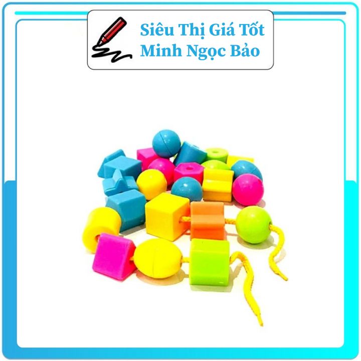 Bộ Sâu Hạt Nhiều Chi Tiết Bằng Nhựa Dành Cho Bé Từ 3 Tuổi Kèm Dây Sâu