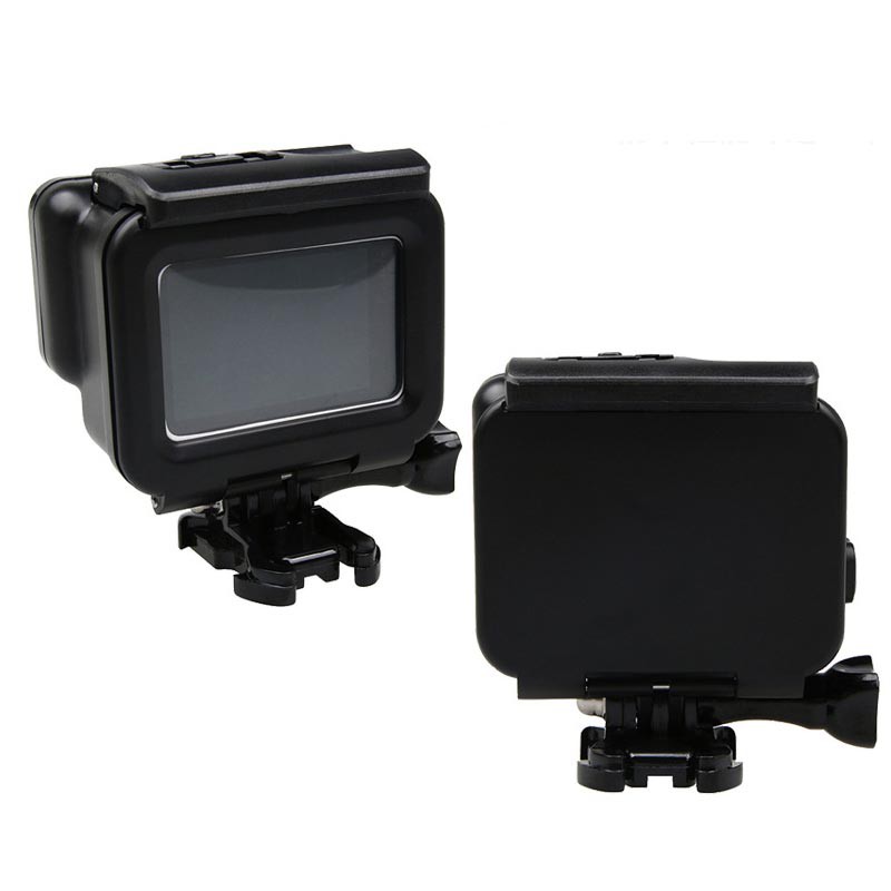 Case chống nước màu đen kèm nắp cảm ứng cho GoPro Hero 5, GoPro Hero 6, GoPro Hero 7, GoPro new hero 2018