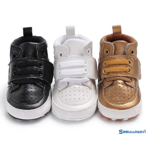 Giày sneaker da PU siêu mềm chống trượt tiện dụng cho bé tập đi