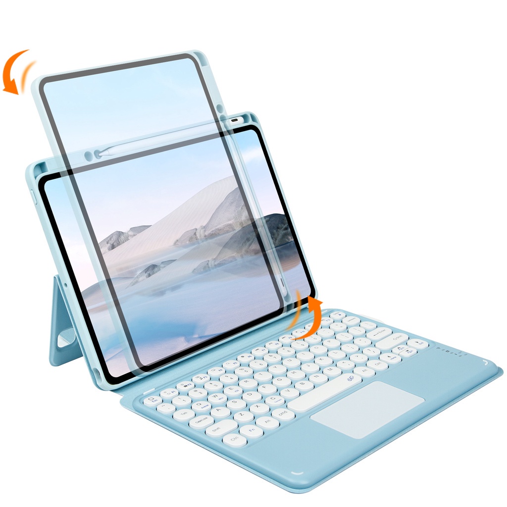 Bao Da Máy Tính Bảng PU Acrylic Trong Suốt Có Thể Tháo Rời Cho iPad Air 5 Air 4 3 2 1 10.2 9th 8th 7th 10th 10.9 Pro 11 2022 2021 9.7 6th 5th Mini 6