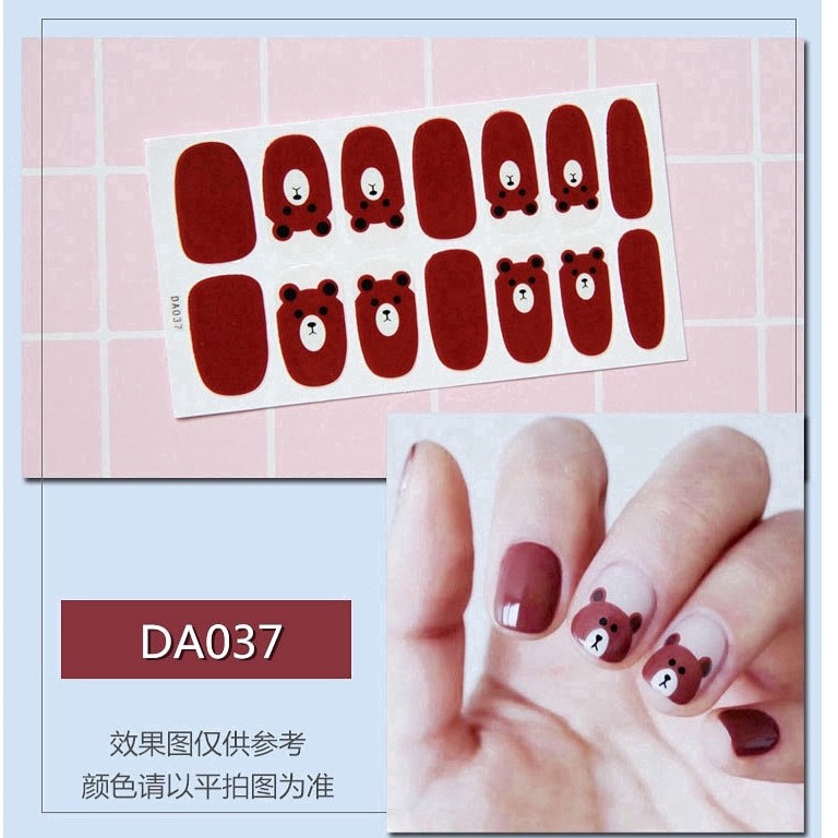Dán Móng Tay | Nail Sticker 3D Chống Thấm Nước Kèm Dũa [DA034-DA082]