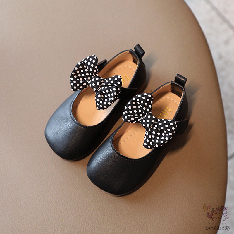Giày búp bê đế mềm đính nơ xinh xắn phong cách Hàn Quốc thời trang cho bé gái
