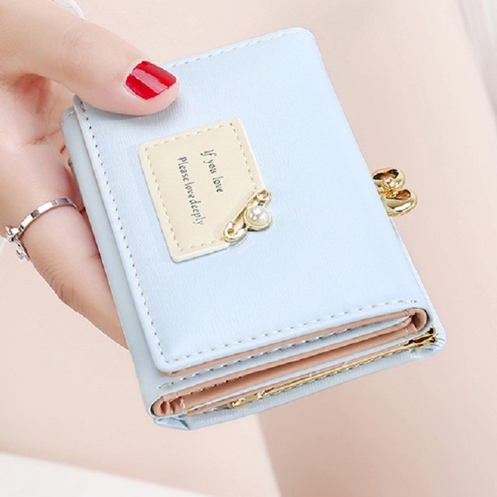 Ví Nữ Chất Đẹp Cầm Tay Nhỏ Gọn Xinh Xắn Bóp, ví Da PU Cao Cấp Thời Trang Hàng Hiệu Hàn Quốc Sang Trọng LỊCH THIỆP GC35