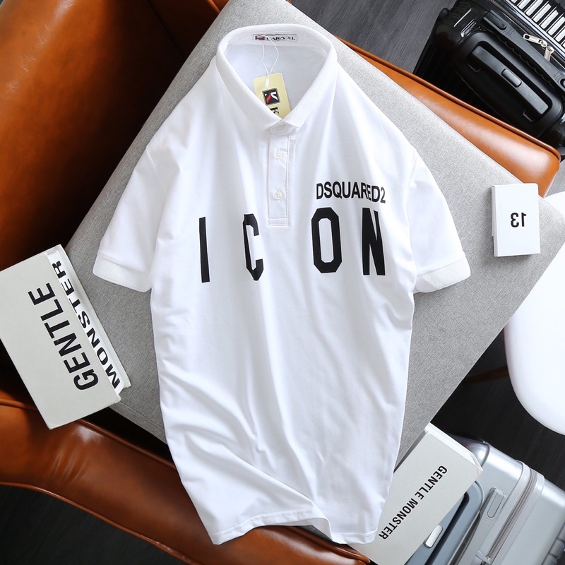 Áo Polo nam cổ bẻ phối in hình ICON form ôm dáng chuẩn người thun lạnh cotton thấm hút mồ hôi | BigBuy360 - bigbuy360.vn