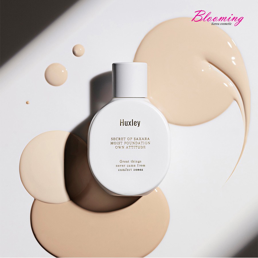 Kem nền mịn nhẹ dưỡng da dạng lỏng Huxley Moist Foundation Own Attitude 30ml