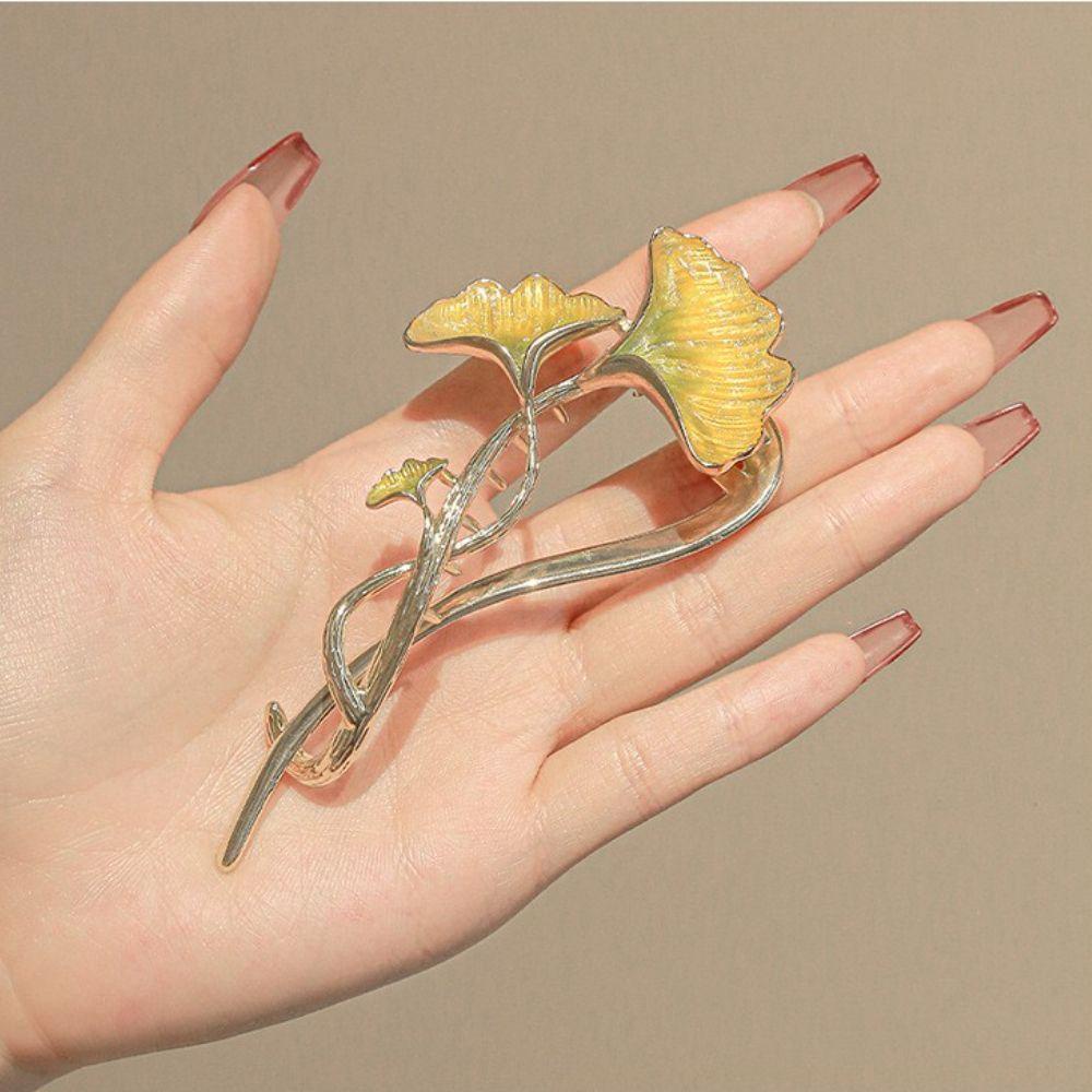 Kẹp Tóc Thời Trang Phong Cách Hàn Quốc Ginkgo Biloba