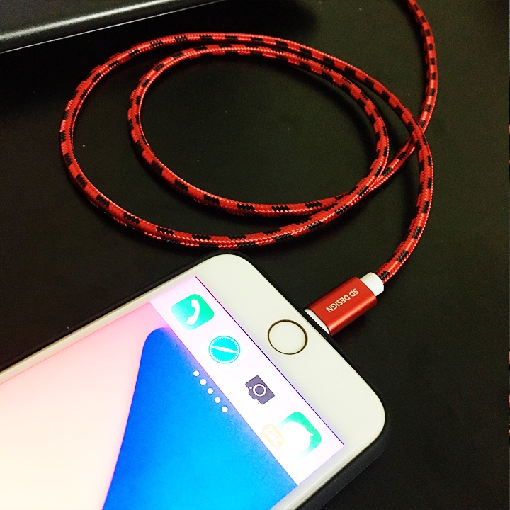 Dây cáp sạc chân ,micro bọc dù SD DESIGN L1 cho ip,samsung,xiaomi,… Mario Case