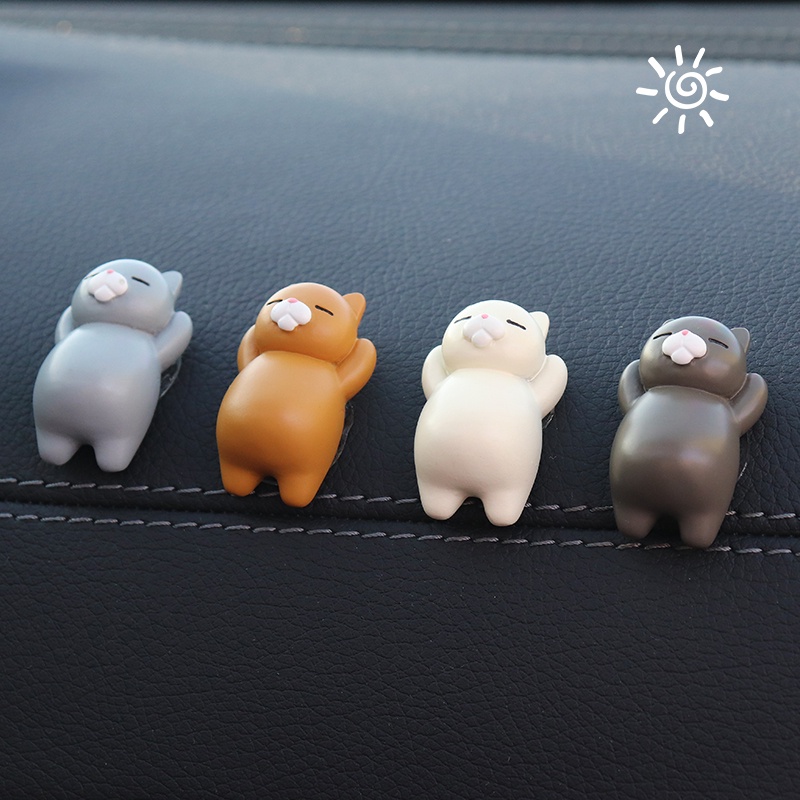 Bộ 8 Búp Bê Hình Mèo Và Cây Hoa Dễ Thương Dùng Trang Trí Xe Hơi