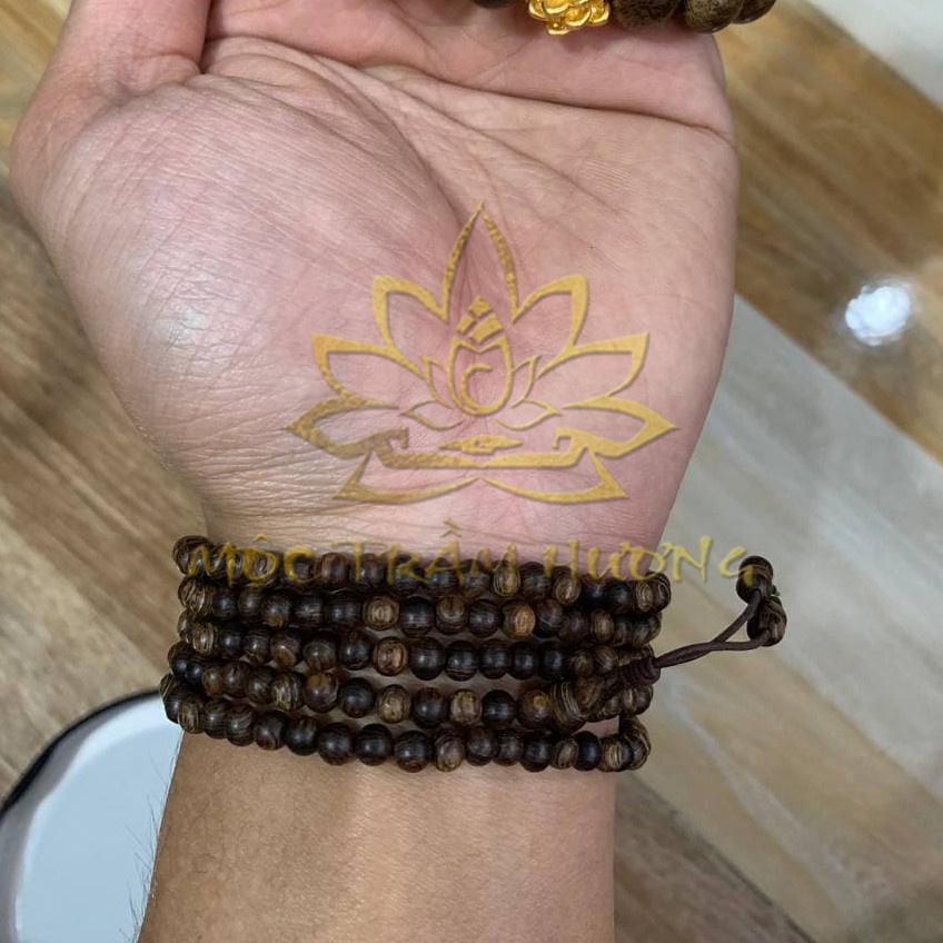 Vòng tay Trầm Hương MTH JEWELRY Chuỗi Tràng Hạt 216 4mm Trầm Sánh Chìm - Trầm Hương Tự Nhiên Chính Hãng