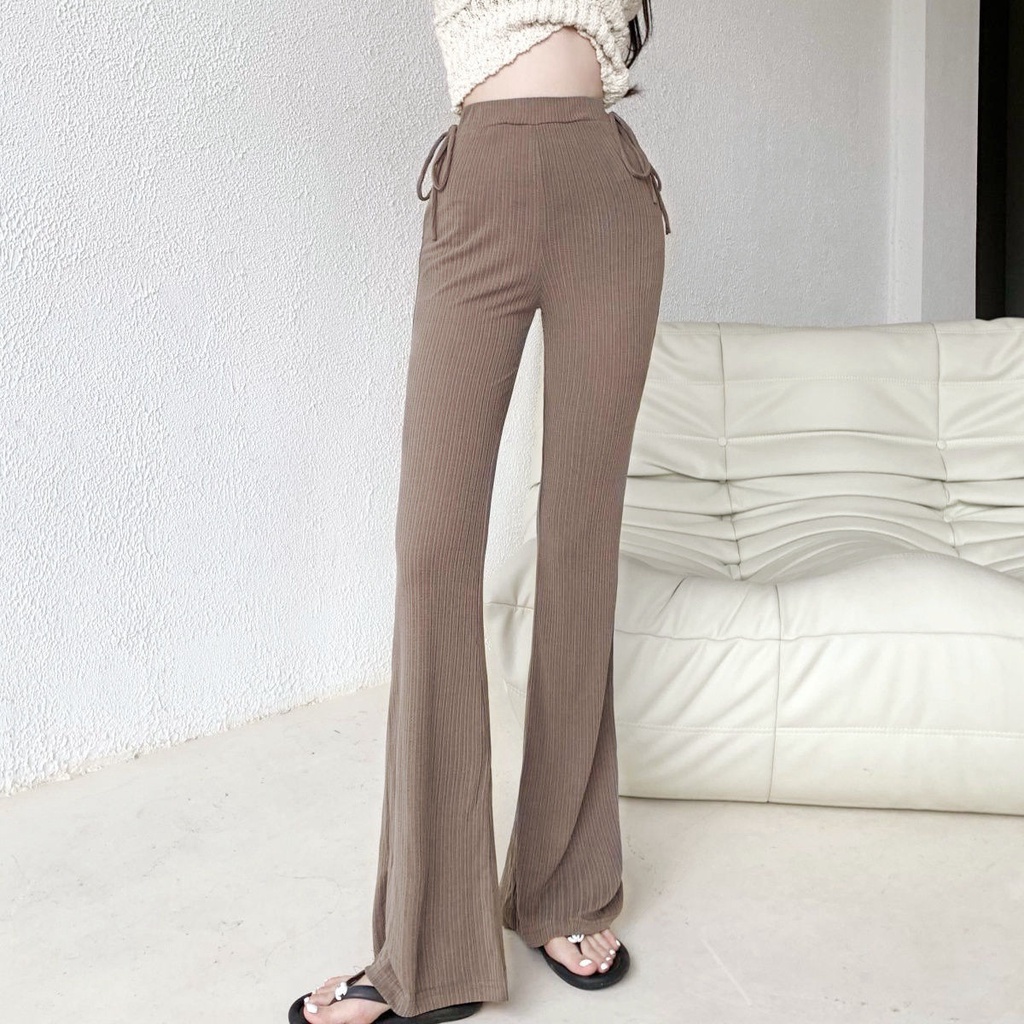 Quần ống rộng Lưng Cao Phong Cách Hàn Quốc Thời Trang Cho Nữ