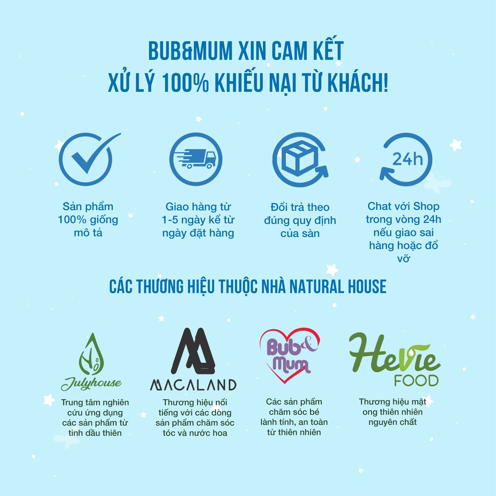 [Mã LTBAUAB20 giảm 7% đơn 99K] Tinh dầu Khuynh Diệp thiên nhiên cho bé BuB&amp;MuM 10ml