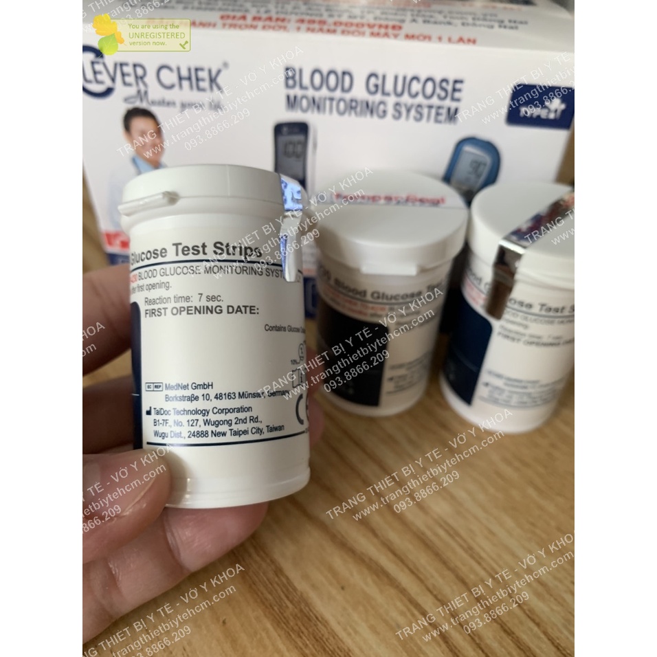 Que thử đường huyết Clever Check TD 4230 - Lọ 25 que