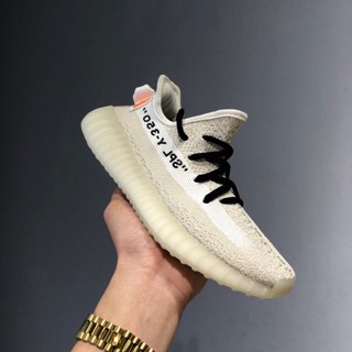 Giày đế boost yz 350 off white nam nữ màu kem