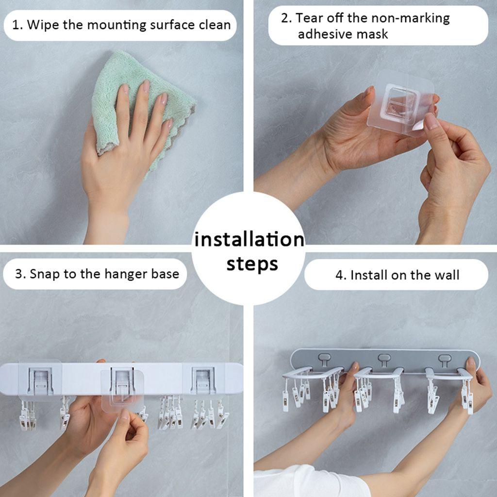 IVORY 1 Móc Treo Quần Áo Gắn Tường Đa Năng Tiết Kiệm Không Gian