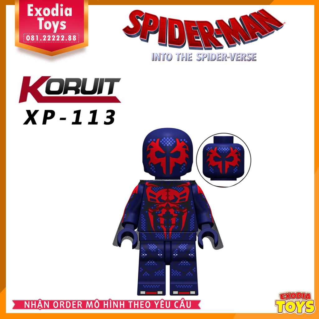 Xếp hình Minifigure siêu anh hùng Spider Man Người Nhện : Vũ Trụ Mới - Đồ Chơi Lắp Ghép Sáng Tạo - KORUIT 1016