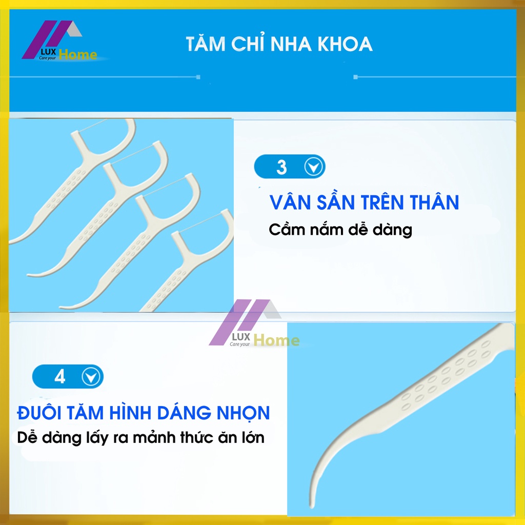 Tăm chỉ nha khoa sợi nhỏ, siêu dai Luxhome