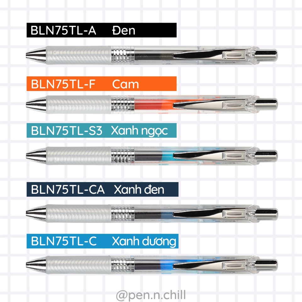 Bút Gel Pentel Energel Infree Trong Suốt Phong Cách Tối Giản - Cỡ ngòi 0.5mm