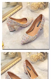 Giày cao gót đế vuông 7cm