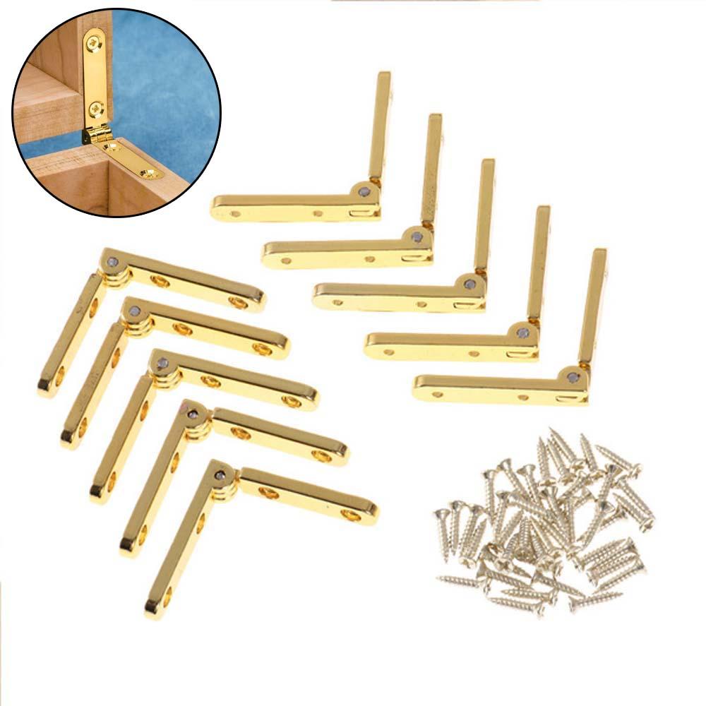 Bộ 5 / 10 Bản Lề Tự Khóa Hộp Bằng Gỗ Tiện Dụng
