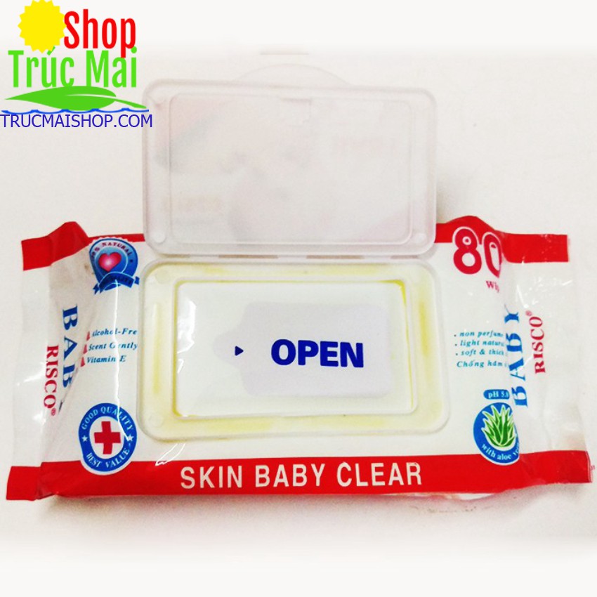 Khăn ướt tiệt trùng SKIN BABY CLEAR (80 tờ)