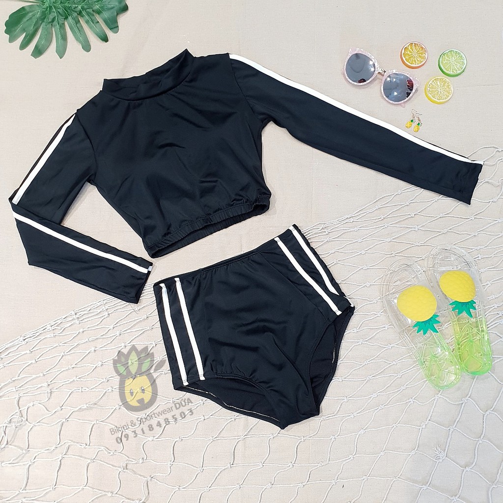 Bikini, đồ bơi tay dài đen ĐI BIỂN | BigBuy360 - bigbuy360.vn