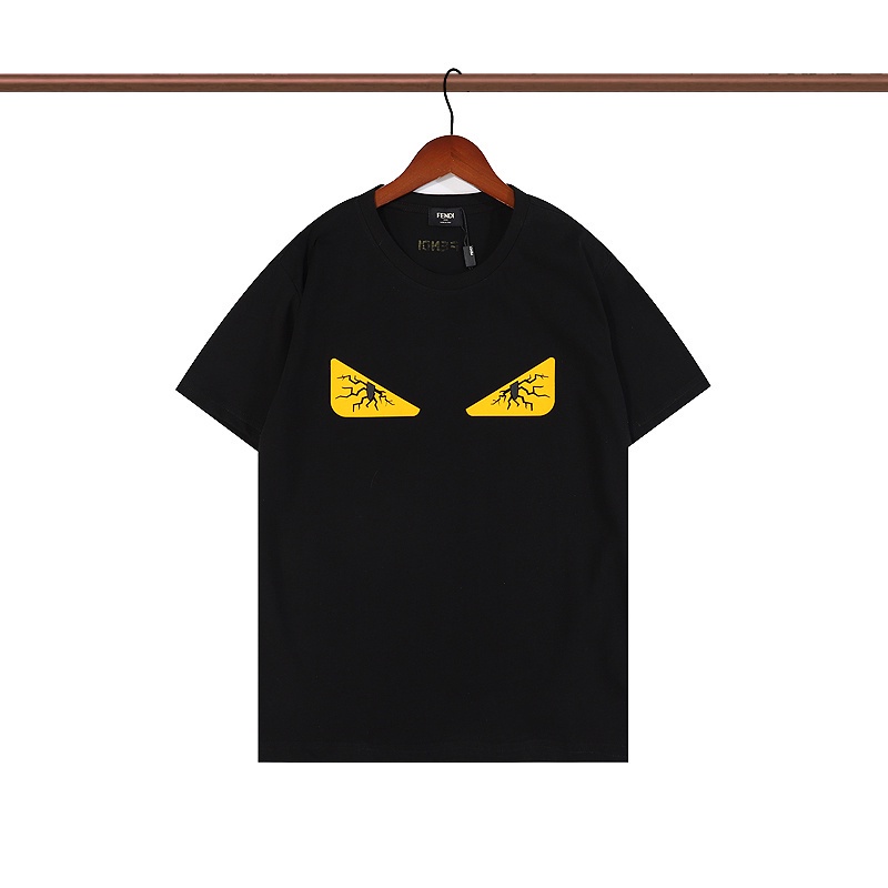 Hàng Bán Chạy FEN*I Áo Thun Thể Thao Tay Ngắn Vải Cotton In Hình Mắt Rơi Plus Size Unisex