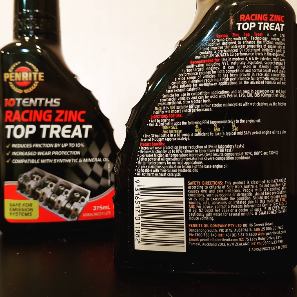 PHỤ GIA NHỚT PENRITE RACING ZINC TOP TREAT 375ML