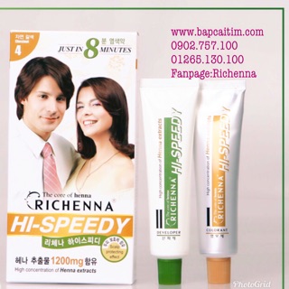 Combo 4 hộp thuốc nhuộm tóc Richenna Hàn Quốc