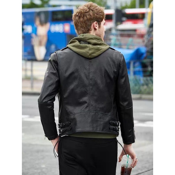 Áo Khoác Da Nam Mẫu Baisic Biker Cao Cấp Mã BK26