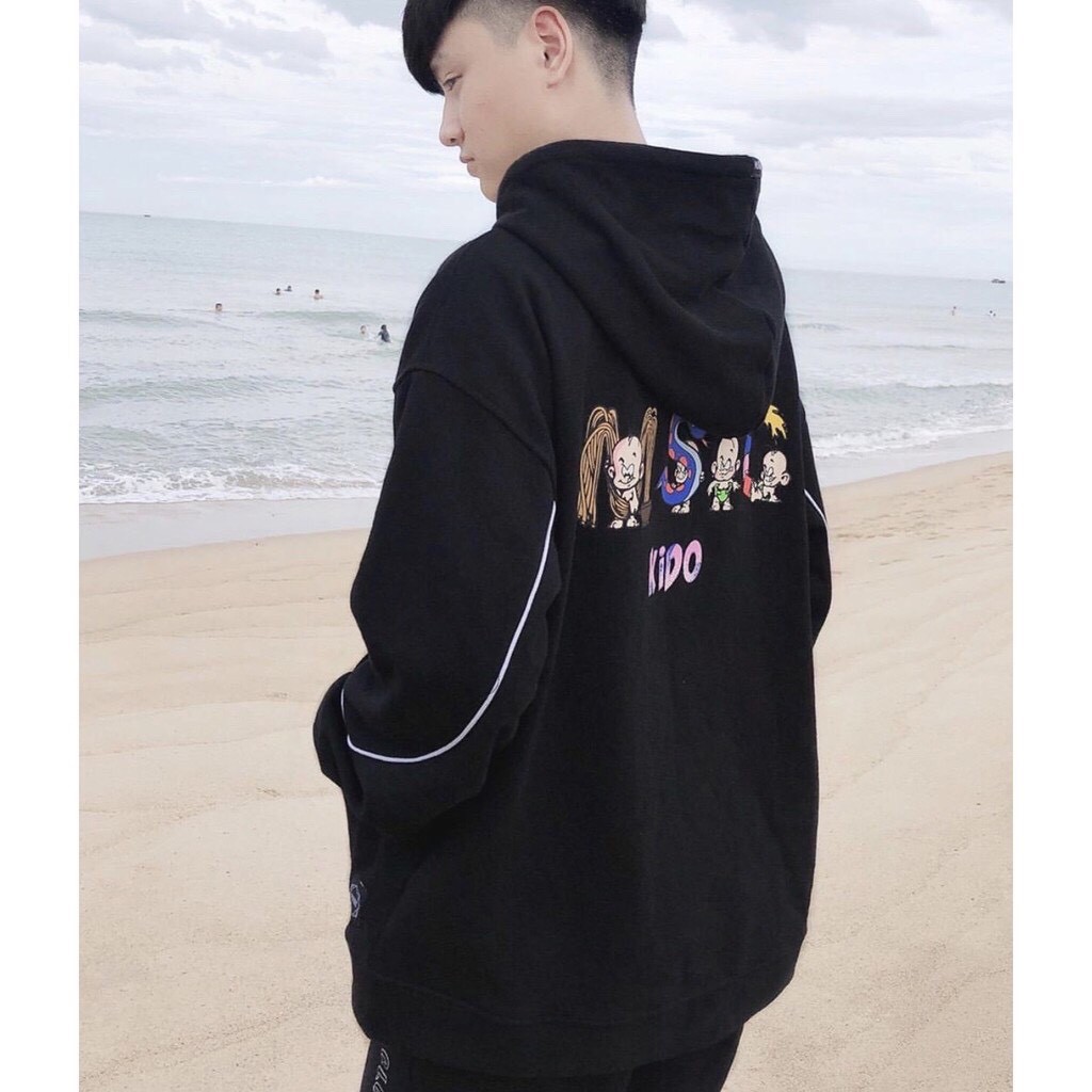Áo khoác thun nỉ ngoại in KIDO form chuẩn