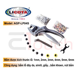Kìm bấm lỗ dây nịt cao cấp licota - agp-lp04s