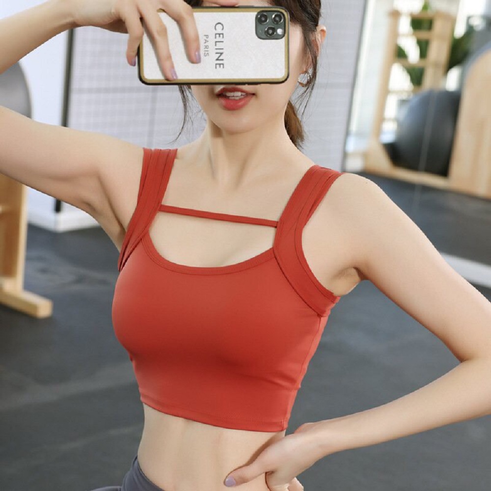 Áo Croptop Dây Ngực Quảng Châu Cá Tính (Đồ Tập Gym-Yoga Nữ)